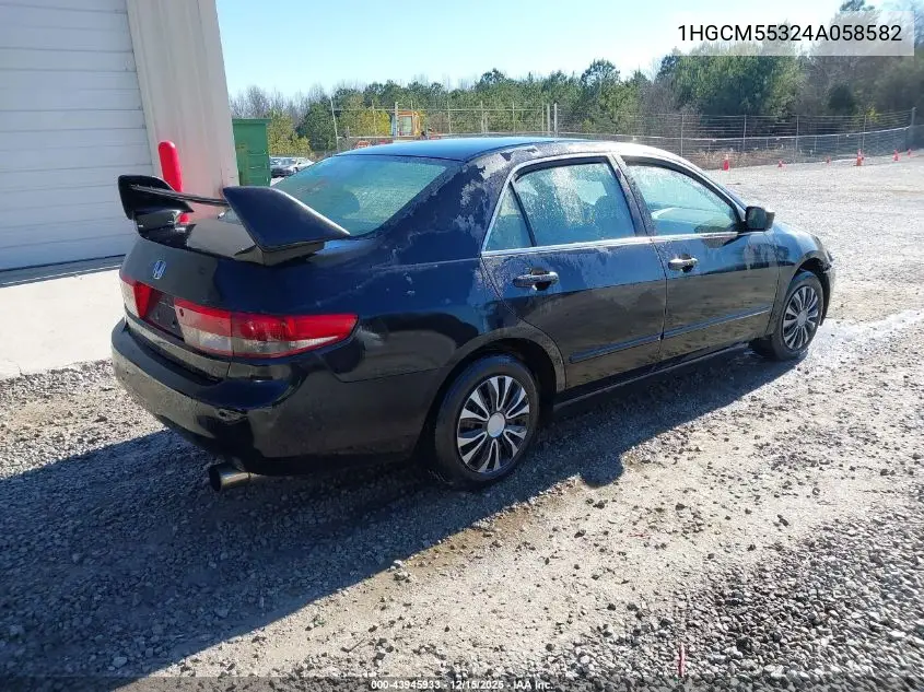 1HGCM55324A058582 2004 Honda Accord 2.4 Lx