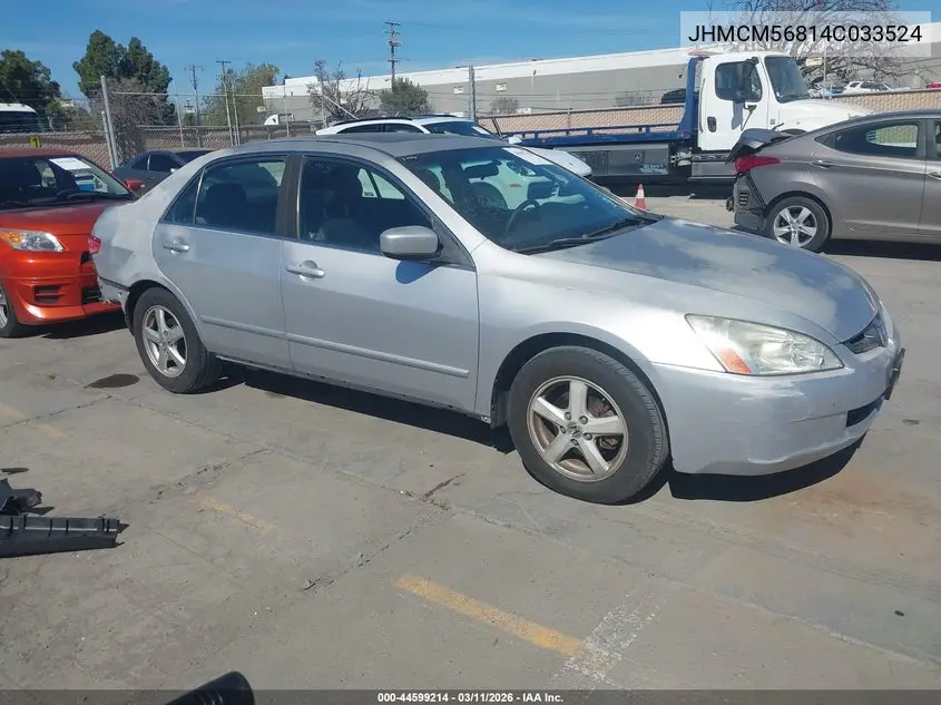 JHMCM56814C033524 2004 Honda Accord 2.4 Ex