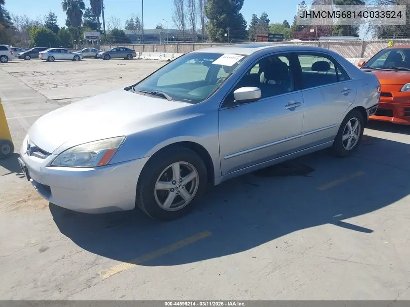 JHMCM56814C033524 2004 Honda Accord 2.4 Ex