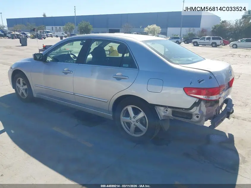 JHMCM56814C033524 2004 Honda Accord 2.4 Ex