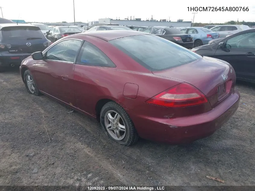 1HGCM72645A800766 2005 Honda Accord