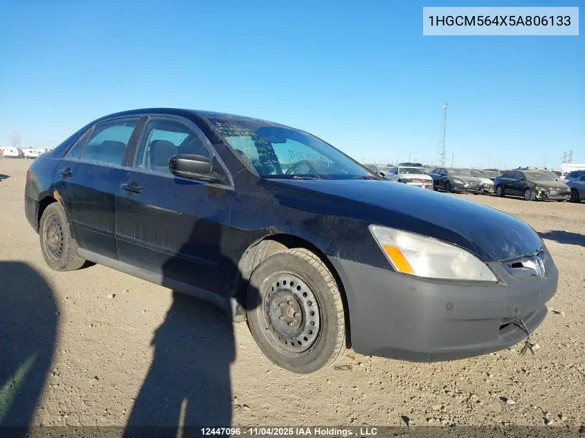 1HGCM564X5A806133 2005 Honda Accord Lx