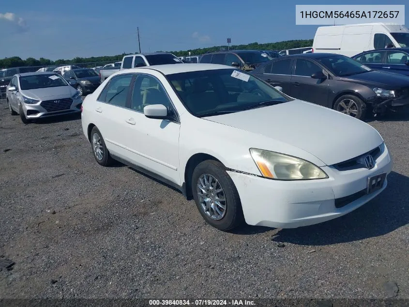 1HGCM56465A172657 2005 Honda Accord 2.4 Lx