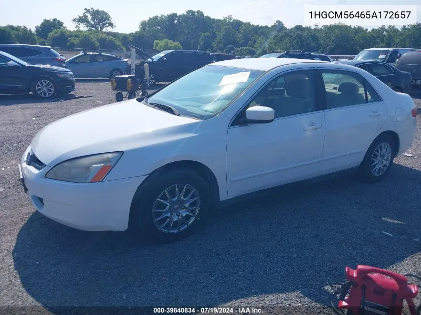 1HGCM56465A172657 2005 Honda Accord 2.4 Lx