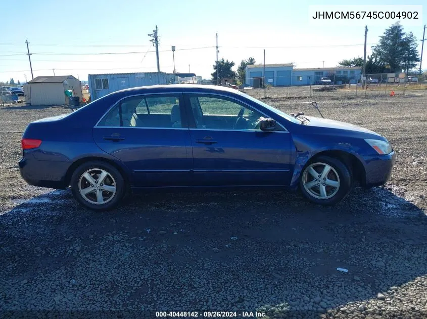 2005 Honda Accord 2.4 Ex VIN: JHMCM56745C004902 Lot: 40448142