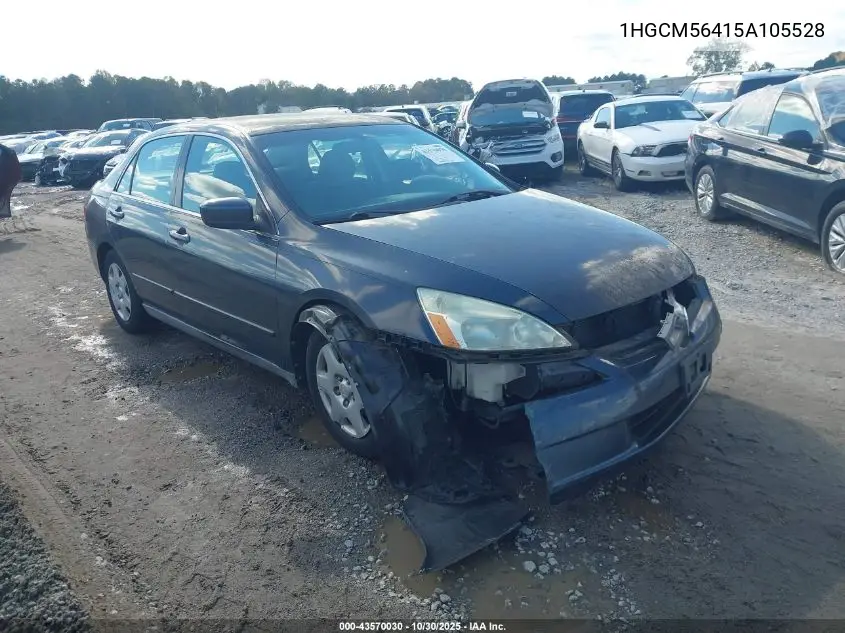 1HGCM56415A105528 2005 Honda Accord 2.4 Lx