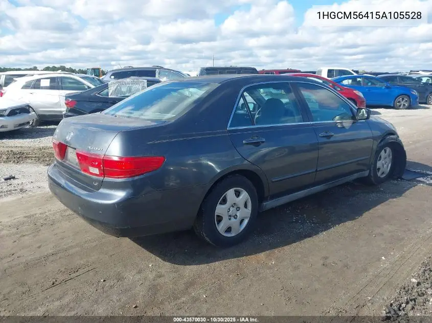 1HGCM56415A105528 2005 Honda Accord 2.4 Lx