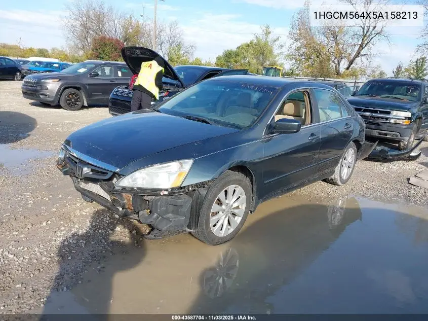 1HGCM564X5A158213 2005 Honda Accord 2.4 Lx