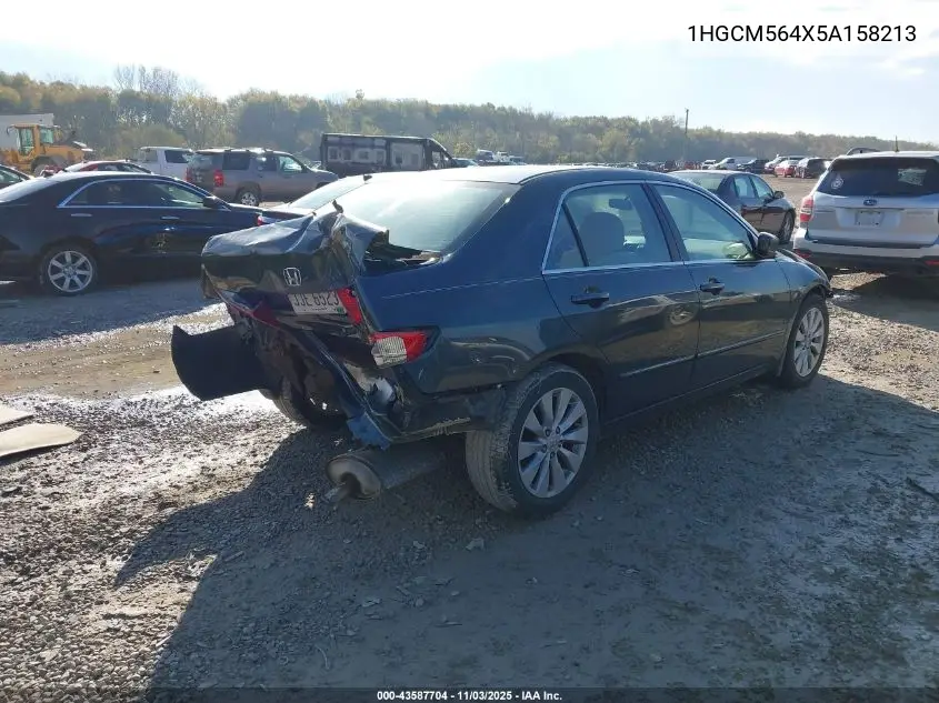 1HGCM564X5A158213 2005 Honda Accord 2.4 Lx