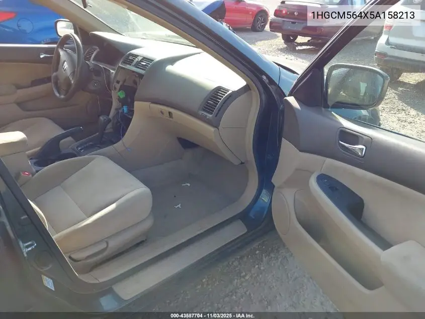 1HGCM564X5A158213 2005 Honda Accord 2.4 Lx
