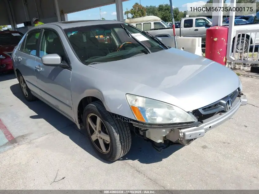 1HGCM56735A000175 2005 Honda Accord 2.4 Ex
