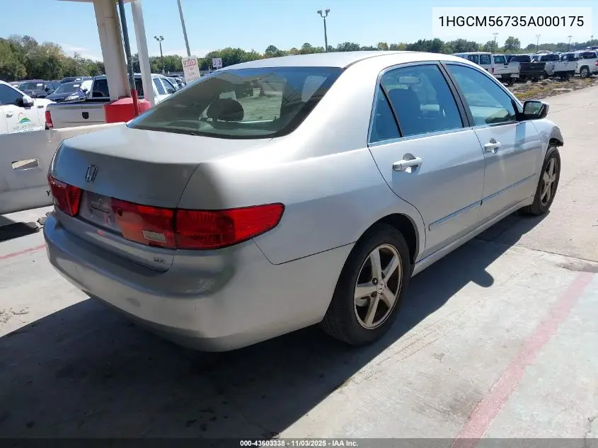 1HGCM56735A000175 2005 Honda Accord 2.4 Ex