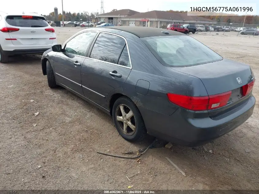 1HGCM56775A061996 2005 Honda Accord 2.4 Ex