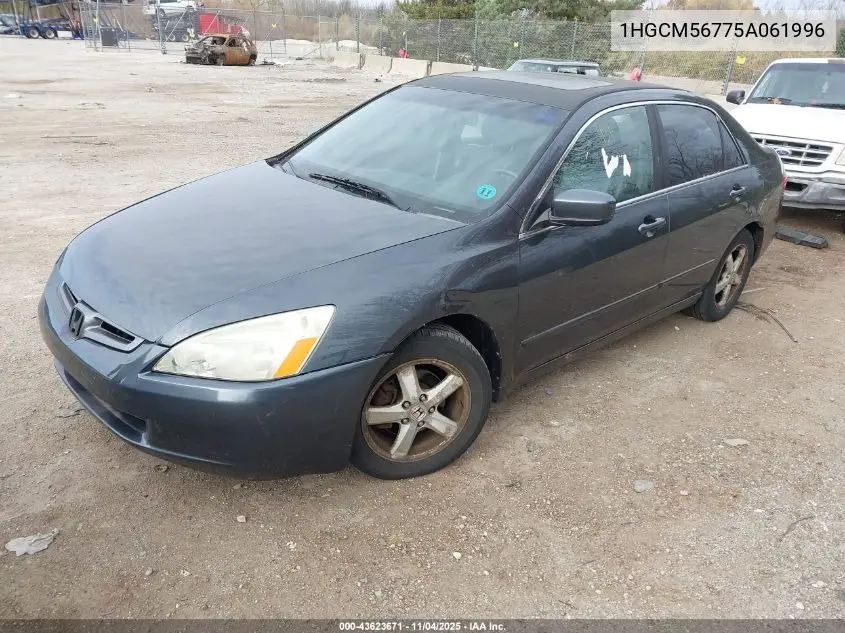 1HGCM56775A061996 2005 Honda Accord 2.4 Ex