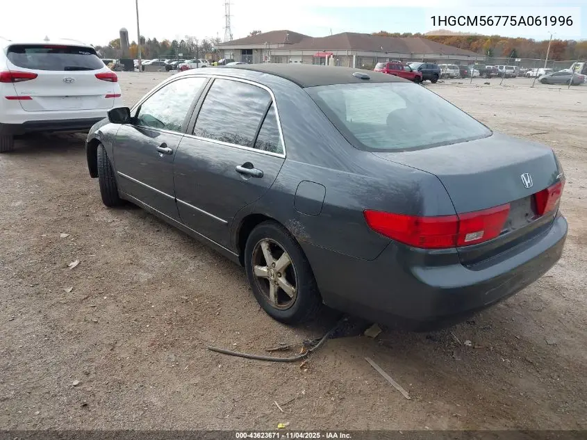 1HGCM56775A061996 2005 Honda Accord 2.4 Ex