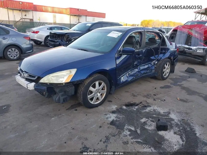 1HGCM66805A060350 2005 Honda Accord 3.0 Ex