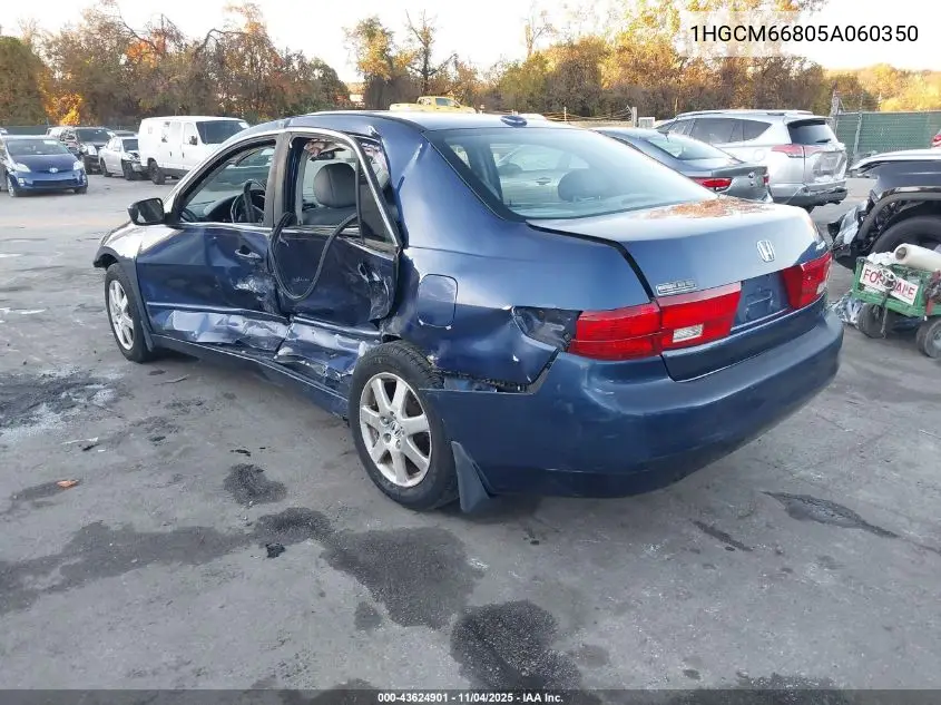 1HGCM66805A060350 2005 Honda Accord 3.0 Ex