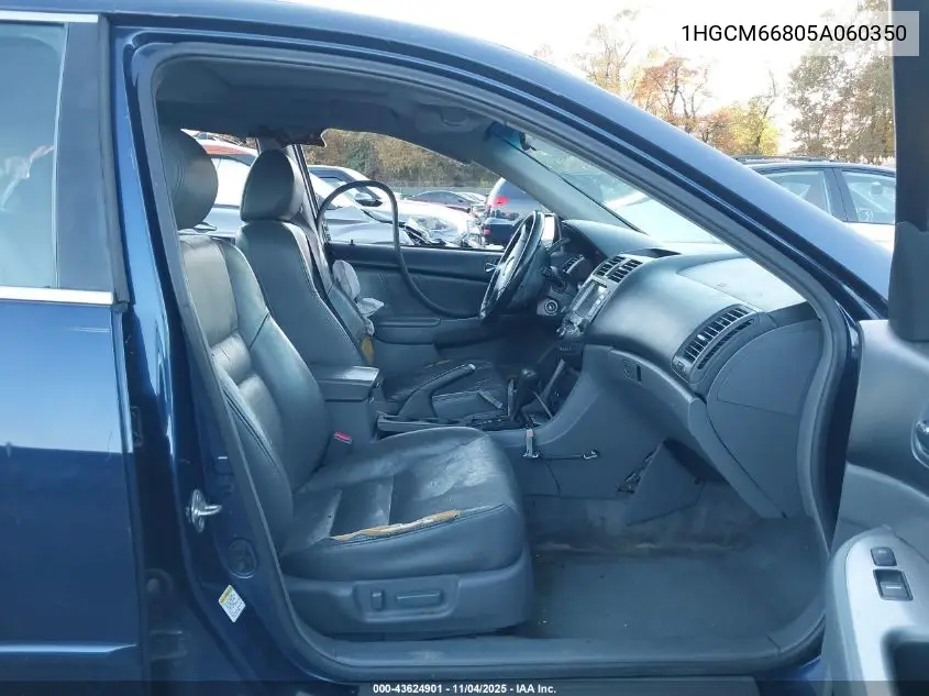 1HGCM66805A060350 2005 Honda Accord 3.0 Ex
