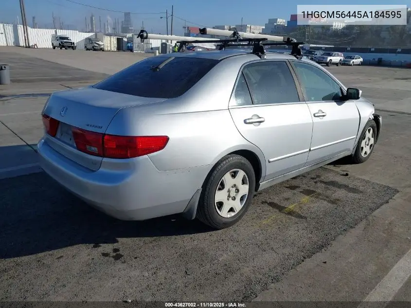 1HGCM56445A184595 2005 Honda Accord 2.4 Lx