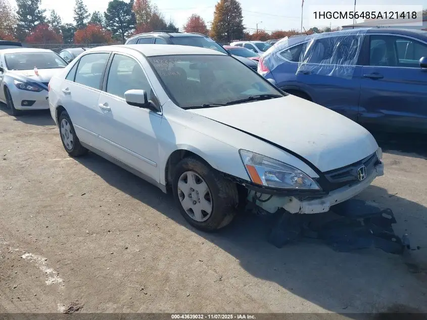 1HGCM56485A121418 2005 Honda Accord 2.4 Lx