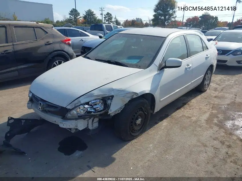 1HGCM56485A121418 2005 Honda Accord 2.4 Lx