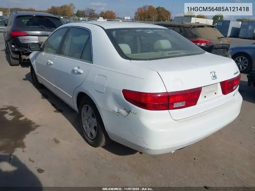 1HGCM56485A121418 2005 Honda Accord 2.4 Lx
