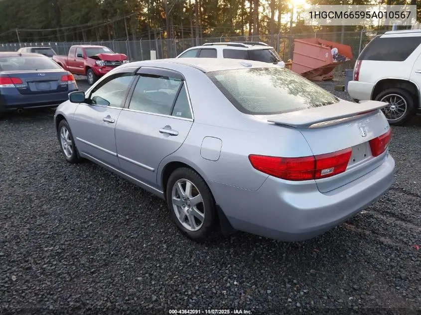 1HGCM66595A010567 2005 Honda Accord 3.0 Ex