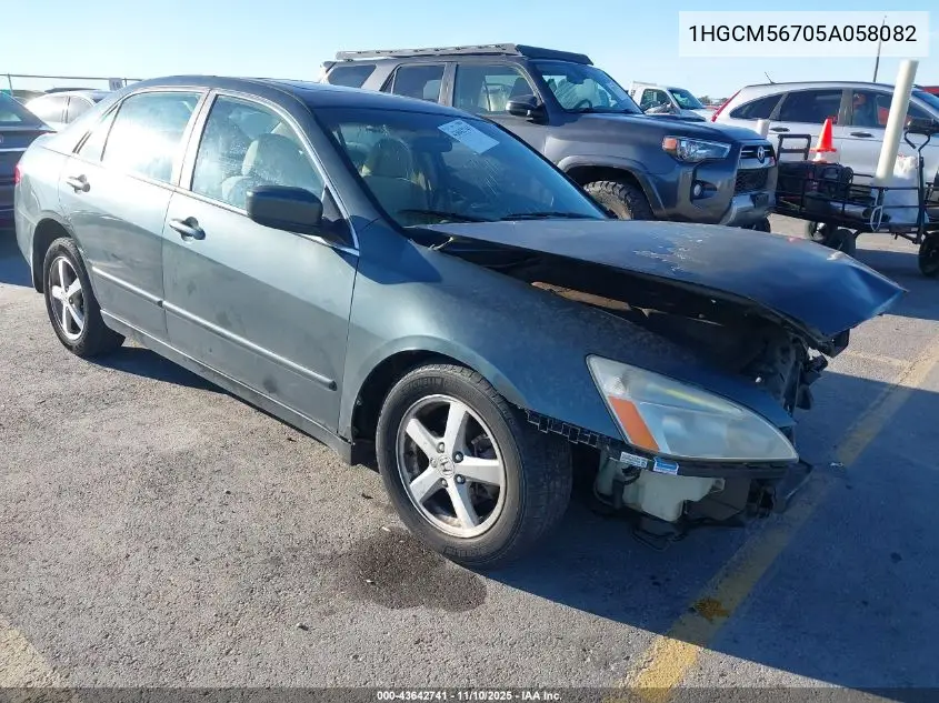 1HGCM56705A058082 2005 Honda Accord 2.4 Ex