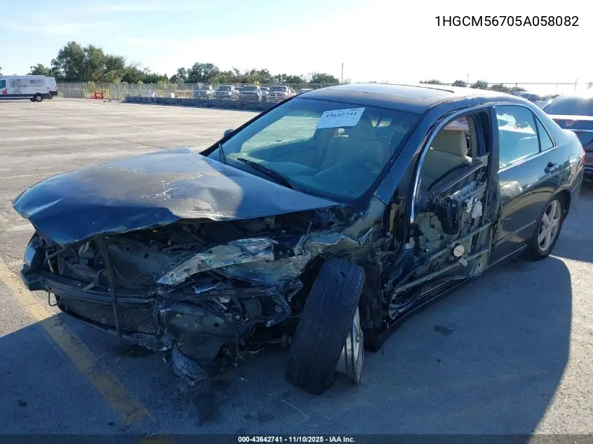 1HGCM56705A058082 2005 Honda Accord 2.4 Ex