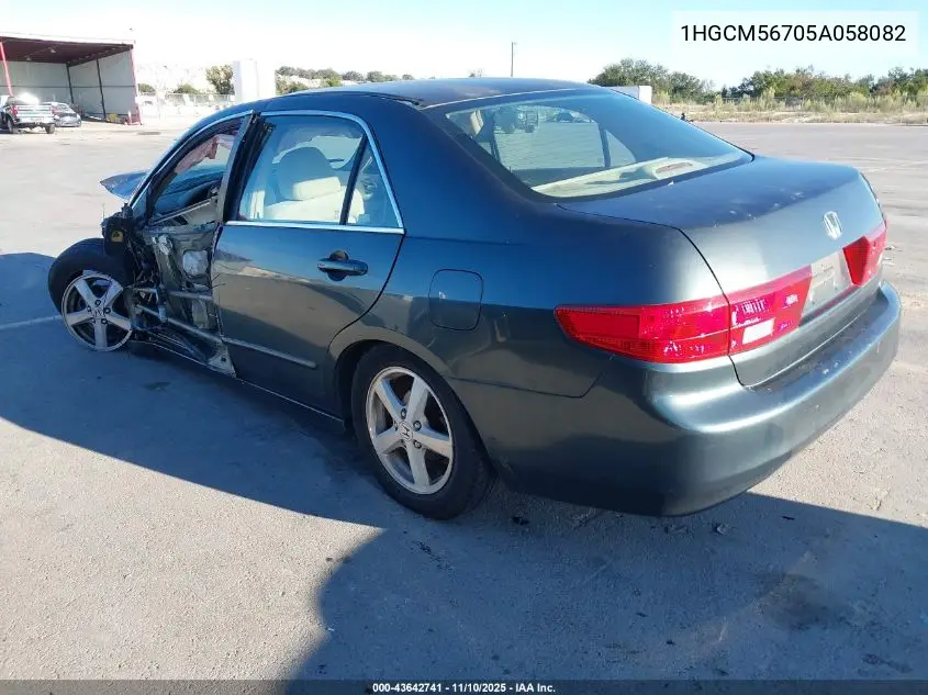 1HGCM56705A058082 2005 Honda Accord 2.4 Ex