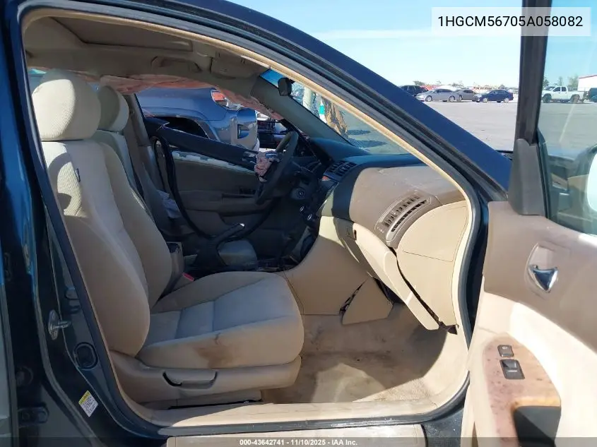 1HGCM56705A058082 2005 Honda Accord 2.4 Ex