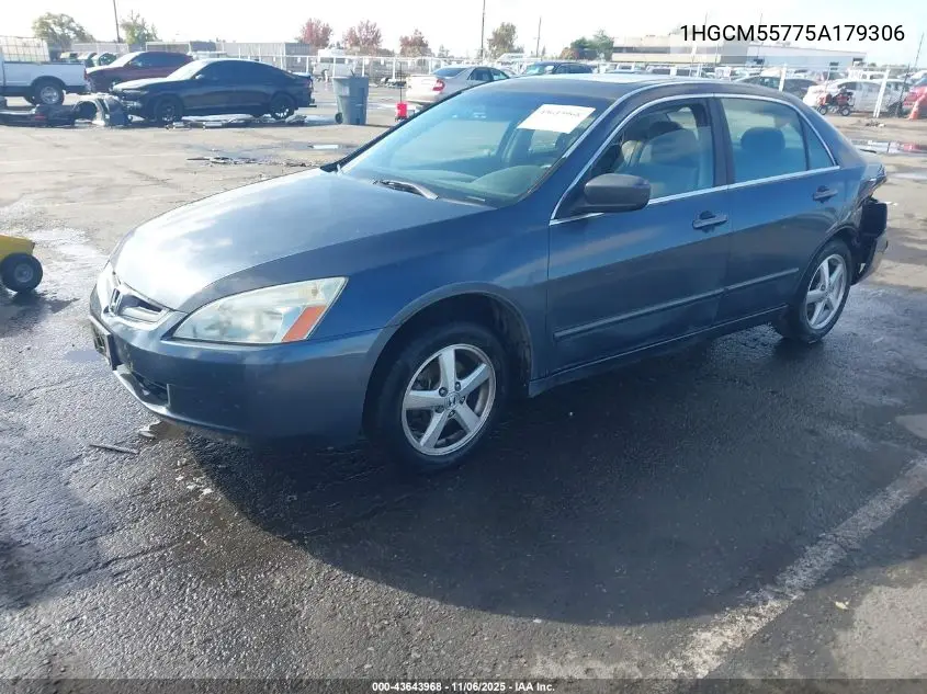 1HGCM55775A179306 2005 Honda Accord 2.4 Ex
