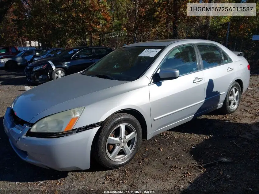 1HGCM56725A015587 2005 Honda Accord 2.4 Ex