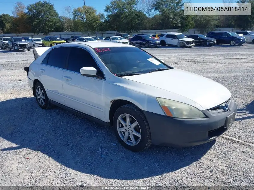 1HGCM56405A018414 2005 Honda Accord 2.4 Lx