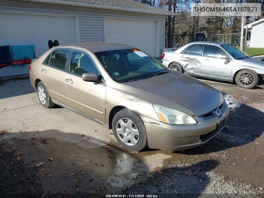 1HGCM56465A187871 2005 Honda Accord 2.4 Lx