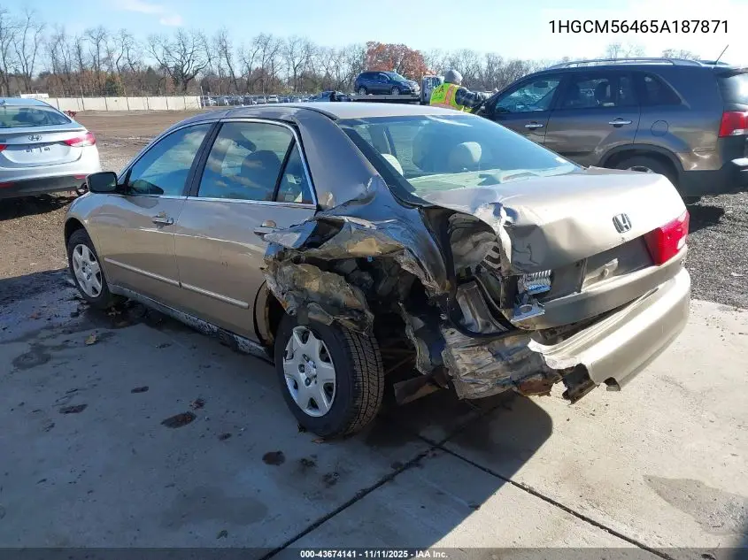 1HGCM56465A187871 2005 Honda Accord 2.4 Lx