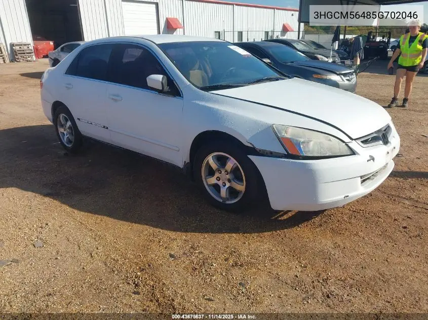 3HGCM56485G702046 2005 Honda Accord 2.4 Lx
