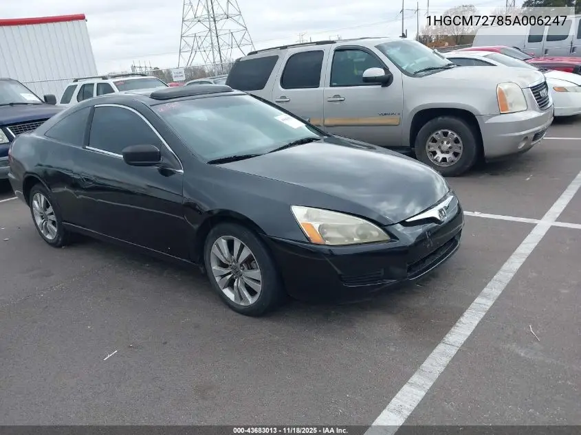 1HGCM72785A006247 2005 Honda Accord 2.4 Ex