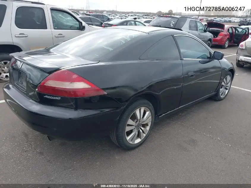 1HGCM72785A006247 2005 Honda Accord 2.4 Ex