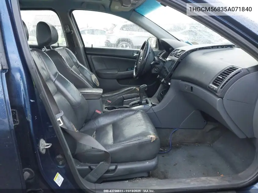 1HGCM56835A071840 2005 Honda Accord 2.4 Ex