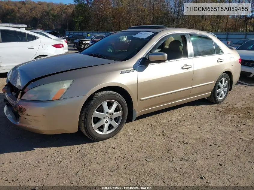 1HGCM66515A059455 2005 Honda Accord 3.0 Ex