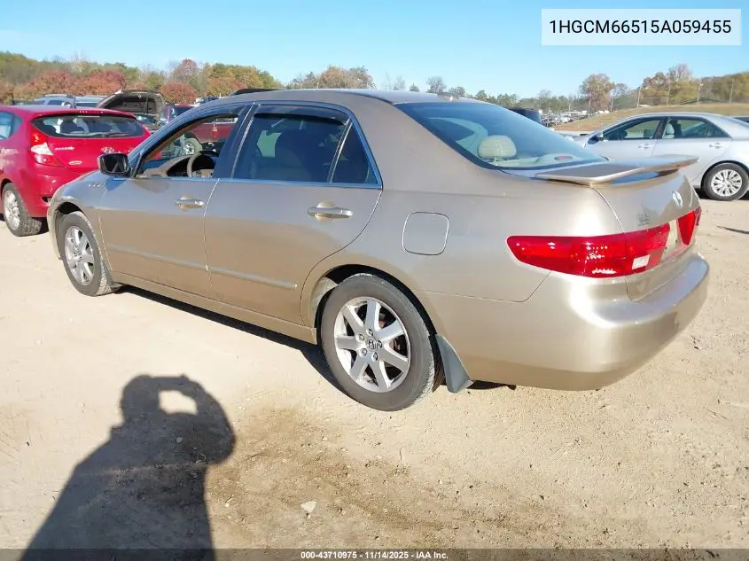 1HGCM66515A059455 2005 Honda Accord 3.0 Ex