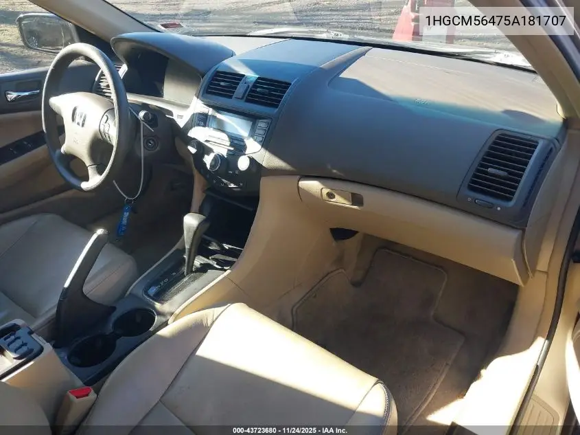 1HGCM56475A181707 2005 Honda Accord 2.4 Lx