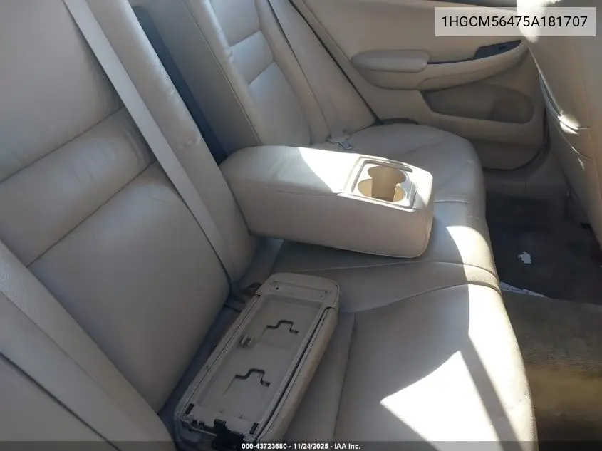 1HGCM56475A181707 2005 Honda Accord 2.4 Lx