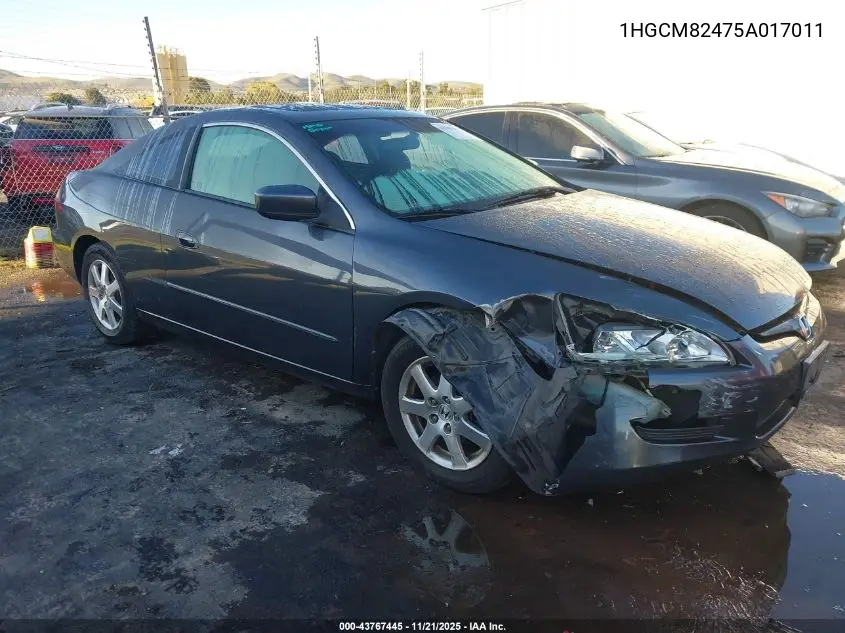 1HGCM82475A017011 2005 Honda Accord 3.0 Lx Special Edition