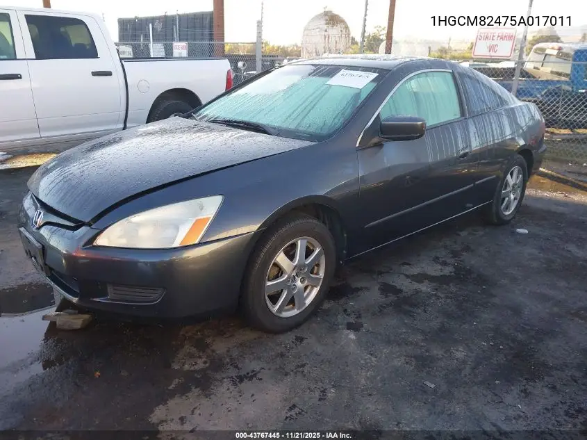 1HGCM82475A017011 2005 Honda Accord 3.0 Lx Special Edition