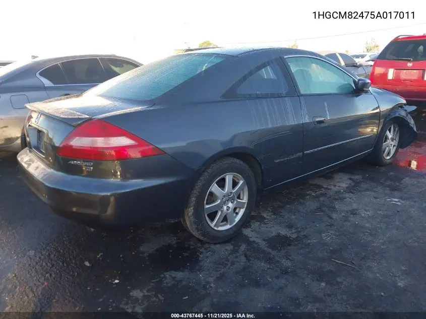 1HGCM82475A017011 2005 Honda Accord 3.0 Lx Special Edition