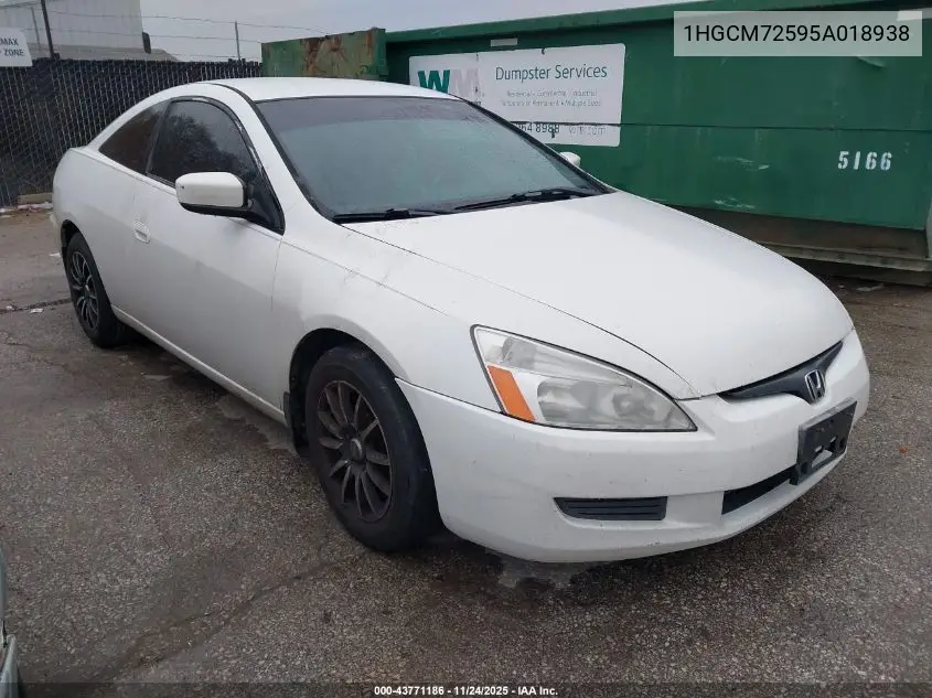 1HGCM72595A018938 2005 Honda Accord 2.4 Lx Special Edition