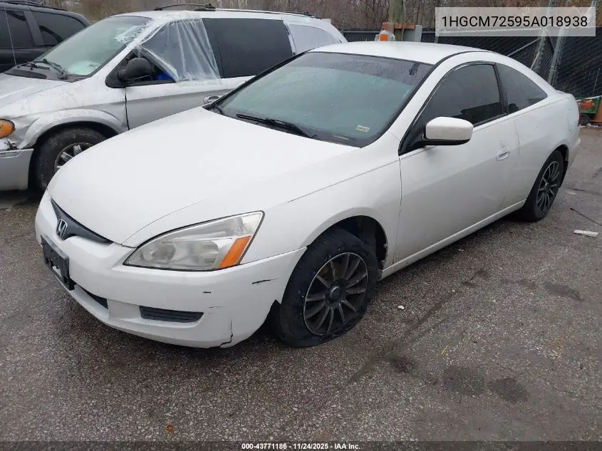 1HGCM72595A018938 2005 Honda Accord 2.4 Lx Special Edition
