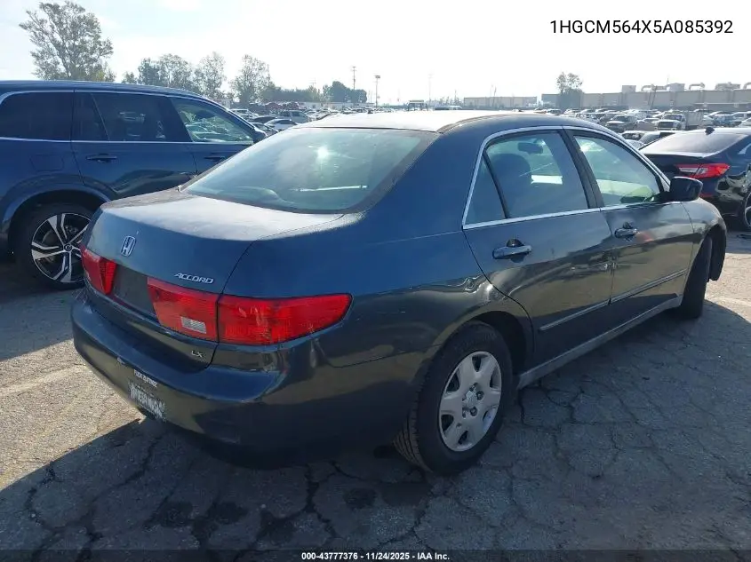 1HGCM564X5A085392 2005 Honda Accord 2.4 Lx